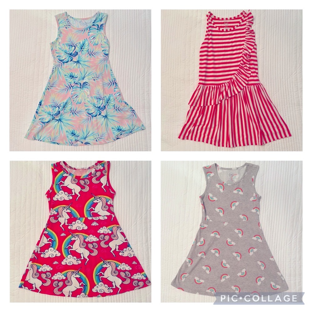 Girls Sleeveless Dresses, M (7-8)